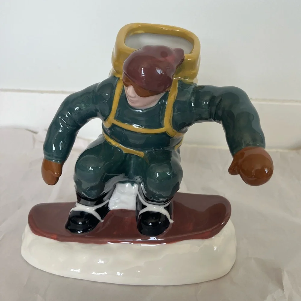 West Elm Ceramic Snowboarder Vase, brand new, separate or in set